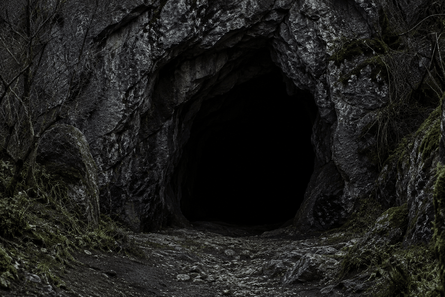 Cueva con luz superior